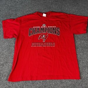 Vintage Tampa Bay Buccaneers Mens T Shirt Super Bowl XXXVII 37 Red XL